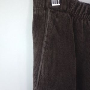 Lands End M Pull On Stretch Pants Chocolate